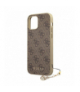 Nakładka do iPhone 12 Pro Max 6,7" GUHCP12LGF4GBR brązowa hard case 4G Charms Collection TFO Guess GSM104808