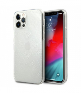 Nakładka do iPhone 12 / 12 Pro 6,1" GUHCP12M3D4GTR przeźroczyste hard case 4G 3D Pattern Collection TFO Guess GSM104828