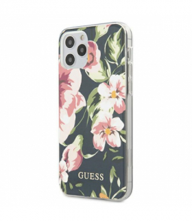 Nakładka do iPhone 12 Mini 5,4" GUHCP12SIMLFL03 granatowa hard case N`3 Flower Collection TFO Guess GSM104851
