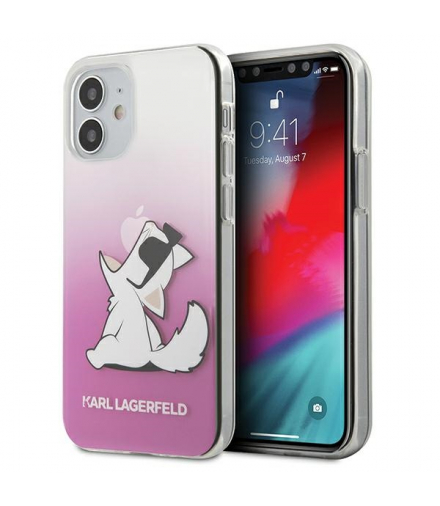 Nakładka do iPhone 12 Mini 5,4" KLHCP12SCFNRCPI różowa hard case Choupette Fun TFO Karl Lagerfeld GSM105047