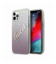 Nakładka do iPhone 12 / 12 Pro 6,1" GUHCP12MPCUGLSPI różowa hard case Glitter Gradient Script TFO Guess GSM109258
