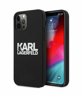 Nakładka do iPhone 11 KLHCN61SLKLRBK czarna hard case Silicone Stack Logo TFO Karl Lagerfeld GSM109306