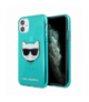 Nakładka do iPhone 12 / 12 Pro 6,1" KLHCP12MCHTRB niebieska hard case Glitter Choupette Fluo TFO Karl Lagerfeld GSM109758