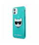 Nakładka do iPhone 12 / 12 Pro 6,1" KLHCP12MCHTRB niebieska hard case Glitter Choupette Fluo TFO Karl Lagerfeld GSM109758