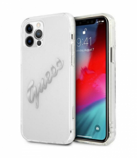 Nakładka do iPhone 11 GUHCN61KTRSVSI przeźroczysta hard case Vintage Script Silver TFO Guess GSM111177
