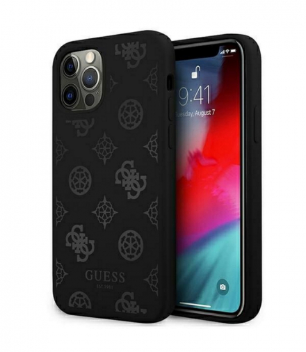 Nakładka do iPhone 12 Pro Max 6,7" GUHCP12LLSPEBK czarna hard case Peony Collection TFO Guess GSM111197