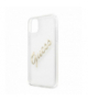 Nakładka do iPhone 12 / 12 Pro 6,1" GUHCP12MKTRSVGO przeźroczysta hard case Vintage Script Gold TFO Guess GSM111214