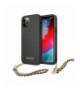 Nakładka do iPhone 12 / 12 Pro 6,1" GUHCP12MSASGBK czarna hard case Saffiano Chain TFO Guess GSM111302