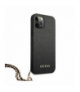 Nakładka do iPhone 12 / 12 Pro 6,1" GUHCP12MSASGBK czarna hard case Saffiano Chain TFO Guess GSM111302
