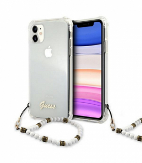 Nakładka do iPhone 11 GUHCN61KPSWH przeźroczysta hard case White Pearl TFO Guess GSM111673