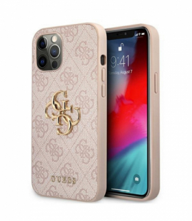 Nakładka do iPhone 12 Mini 5,4" GUHCP12S4GMGPI różowa hard case 4G Big Metal Logo TFO Guess GSM111693