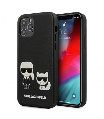 Nakładka do iPhone 13 6,1" KLHCP13MPCUSKCBK czarna hard case Iconic Karl & Choupette TFO Karl Lagerfeld BRA011138