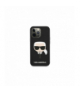 Nakładka do iPhone 13 6,1" KLHCP13MSLKHBK czarna hard case Silicone Karl`s Head TFO Karl Lagerfeld BRA011141