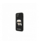 Nakładka do iPhone 13 6,1" KLHCP13MSLKHBK czarna hard case Silicone Karl`s Head TFO Karl Lagerfeld BRA011141