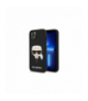 Nakładka do iPhone 13 6,1" KLHCP13MSLKHBK czarna hard case Silicone Karl`s Head TFO Karl Lagerfeld BRA011141