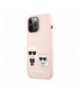 Nakładka do iPhone 13 6,1" KLHCP13MSSKCI hard case jasnoróżowa Silicone Karl & Choupette TFO Karl Lagerfeld BRA011143