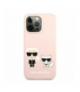 Nakładka do iPhone 13 6,1" KLHCP13MSSKCI hard case jasnoróżowa Silicone Karl & Choupette TFO Karl Lagerfeld BRA011143