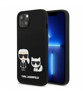 Nakładka do iPhone 13 Mini 5,4" KLHCP13SSSKCK hard case czarna Silicone Karl & Choupette TFO Karl Lagerfeld BRA011158