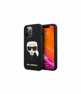 Nakładka do iPhone 13 Pro Max 6,7" KLHCP13XSLKHBK czarna hard case Silicone Karl`s Head TFO Karl Lagerfeld BRA011169