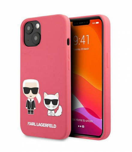 Nakładka do iPhone 13 Mini 5,4'' KLHCP13SSSKCP hard case różowa Silicone Karl & Choupette TFO Karl Lagerfeld GSM112949