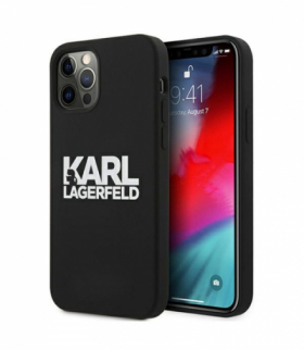 Nakładka do iPhone 13 6,1'' KLHCP13MSLKLRBK czarna Silicone Stack Logo TFO Karl Lagerfeld GSM112981