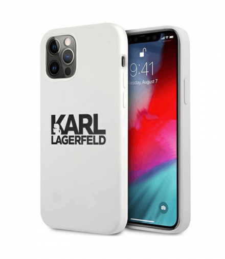 Nakładka do iPhone 13 Pro / 13 6,1'' KLHCP13LSLKLWH biała Silicone Stack Logo TFO Karl Lagerfeld GSM112986