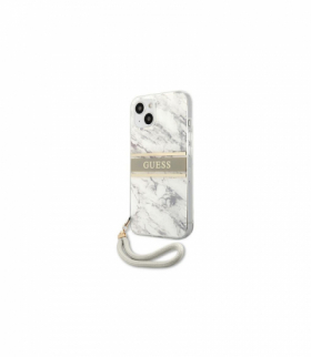Nakładka do iPhone 13 6,1'' GUHCP13MKMABGR szara hard case Marble Strap Collection TFO Guess GSM112989