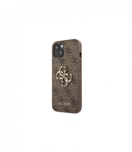 Nakładka do iPhone 13 6,1'' GUHCP13M4GMGBR brązowa hard case 4G Big Metal Logo TFO Guess GSM113026