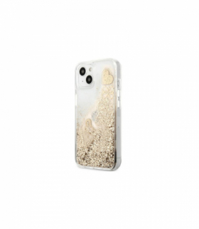 Nakładka do iPhone 13 6,1'' GUHCP13MGLHFLGO złota hard case Glitter Charms TFO Guess GSM113032