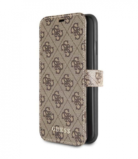 Etui do iPhone 11 Pro Max GUFLBKSN654GB brązowy book case 4G TFO Guess GSM095678