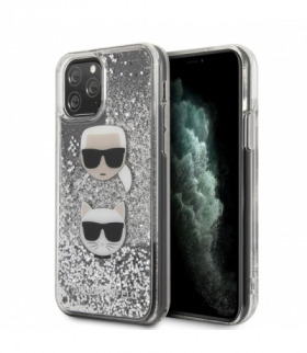Nakładka do iPhone 11 KLHCN61KCGLSL srebrna hard case Glitter Karl&Choupette TFO Karl Lagerfeld GSM105985