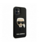 Nakładka do iPhone 12 Mini 5,4" KLHCP12SKH3DBK czarna hard case 3D Rubber Karl`s Head TFO Karl Lagerfeld GSM106006