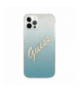 Nakładka do iPhone 12 / 12 Pro 6,1" GUHCP12MPCUGLSBL niebieskie hard case Glitter Gradient Script TFO Guess GSM109256