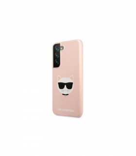 Nakładka do Samsung Galaxy S22 Plus KLHCS22MSLCHPI różowa hard case Silicone Choupette Head TFO Karl Lagerfeld GSM115399
