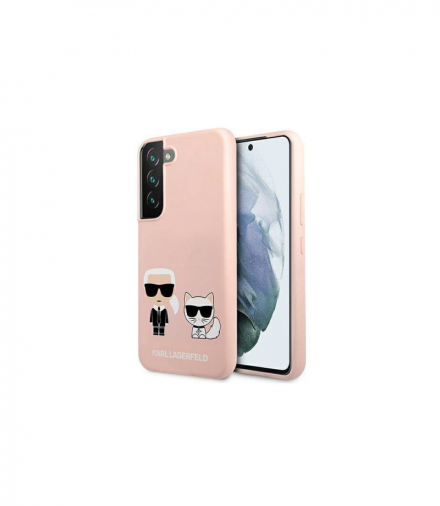 Nakładka do Samsung Galaxy S22 Plus KLHCS22MSSKCI różowa hard case Silicone Karl & Choupette Magsafe TFO Karl Lagerfeld GSM116087
