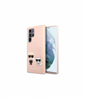 Nakładka do Samsung Galaxy S22 Ultra KLHCS22LSSKCI różowa hard case Silicone Karl & Choupette Magsafe TFO Karl Lagerfeld GSM116088