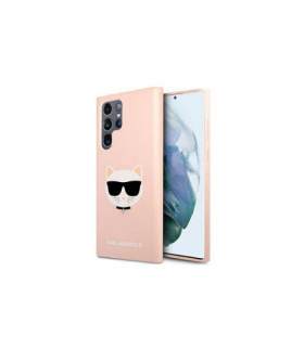 Nakładka do Samsung Galaxy S22 Ultra KLHCS22LSLCHPI różowa hard case Choupette Head TFO Karl Lagerfeld GSM116089