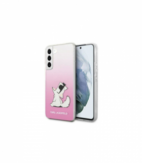 Nakładka do Samsung Galaxy S22 KLHCS22SCFNRCPI różowa hard case Choupette Eat Gradient TFO Karl Lagerfeld GSM116090