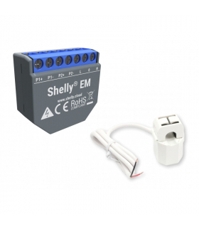 Shelly EM + zacisk 50A - miernik energii sterowany przez Wi-Fi