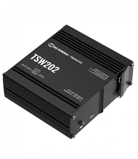 Teltonika TSW202 Switch 8x RJ45 1000Mb/s, 2x SFP, 2-pin DC. L2, zarządzalny TELTONIKA TELTONIKA TSW202 00B000