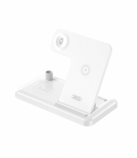 XO ładowarka bezprzewodowa indukcyjna WX033 15W biała 4w1 TFO GSM170022