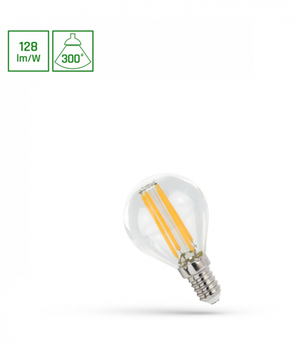 LED KULKA E14 230V 5,5W COG NW CLEAR Spectrum WOJ+14390_5.5W