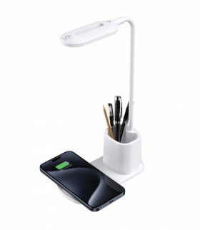 Rebeltec Lampka na biurko ładowarką indukcyjna QI Rebeltec W601 15W High Speed W601 biała TFO AKGAOLADREB00023