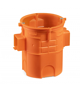 Puszka podtynkowa 60mm szeregowa / ekstra - głęboka - 80mm, z wkrętami POMARAŃCZOWA SIMET