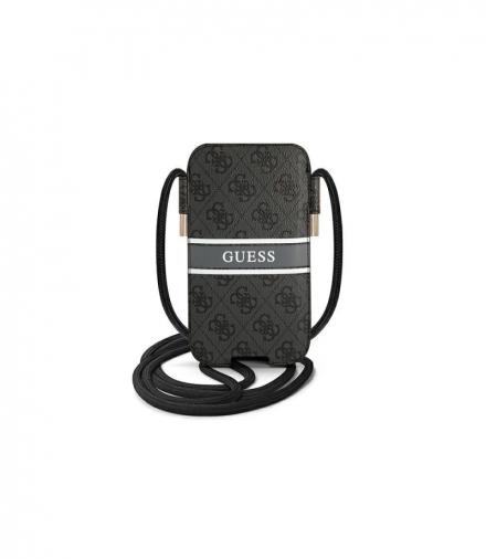 Guess torebka na telefon 6,7 GUPHL4GDGR szara 4G Stripe TFO GSM118078