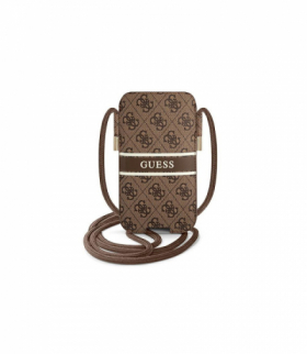 Guess torebka na telefon 6,7 GUPHL4GDBR brązowa 4G Stripe TFO GSM118077