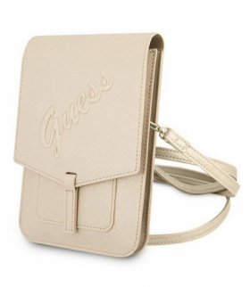 Guess Torebka 16 x 10 GUWBRSAVSLG złota Saffiano Script TFO GSM111707