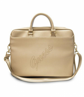 Guess torba do laptopa GUCB15PUSASLG 15 29,5x39x5cm złota Saffiano Script TFO GSM111294