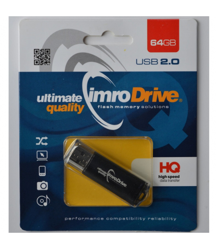 Imro pendrive 64GB USB 2.0 Black czarny TFO KOM000516