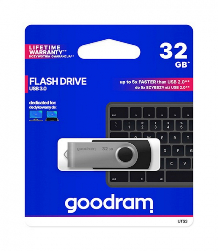 Goodram pendrive 32GB USB 3.0 Twister czarny TFO AKKPNGDRL032G108